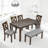 Alfonso 6 - Person Four Leg Dining Set-782530169-782530172-782530175