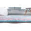 Tapis oriental en polypropylène tissé à la machine en bleu / rose-594780767
