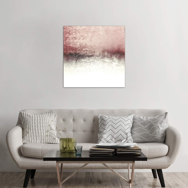 Snowdreamer - Blush by Monika Strigel - Floater Frame Print on Canvas, 45.72 cm H x 45.72 cm W x 1.91 cm D, Wrapped Canvas