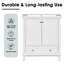 Meuble-lavabo 30 po sans lavabo, base seulement, armoire de salle de bain multifonctionnelle avec portes et tiroir, cadre et panneau de fibres à densité moyenne, blanc-1484665194