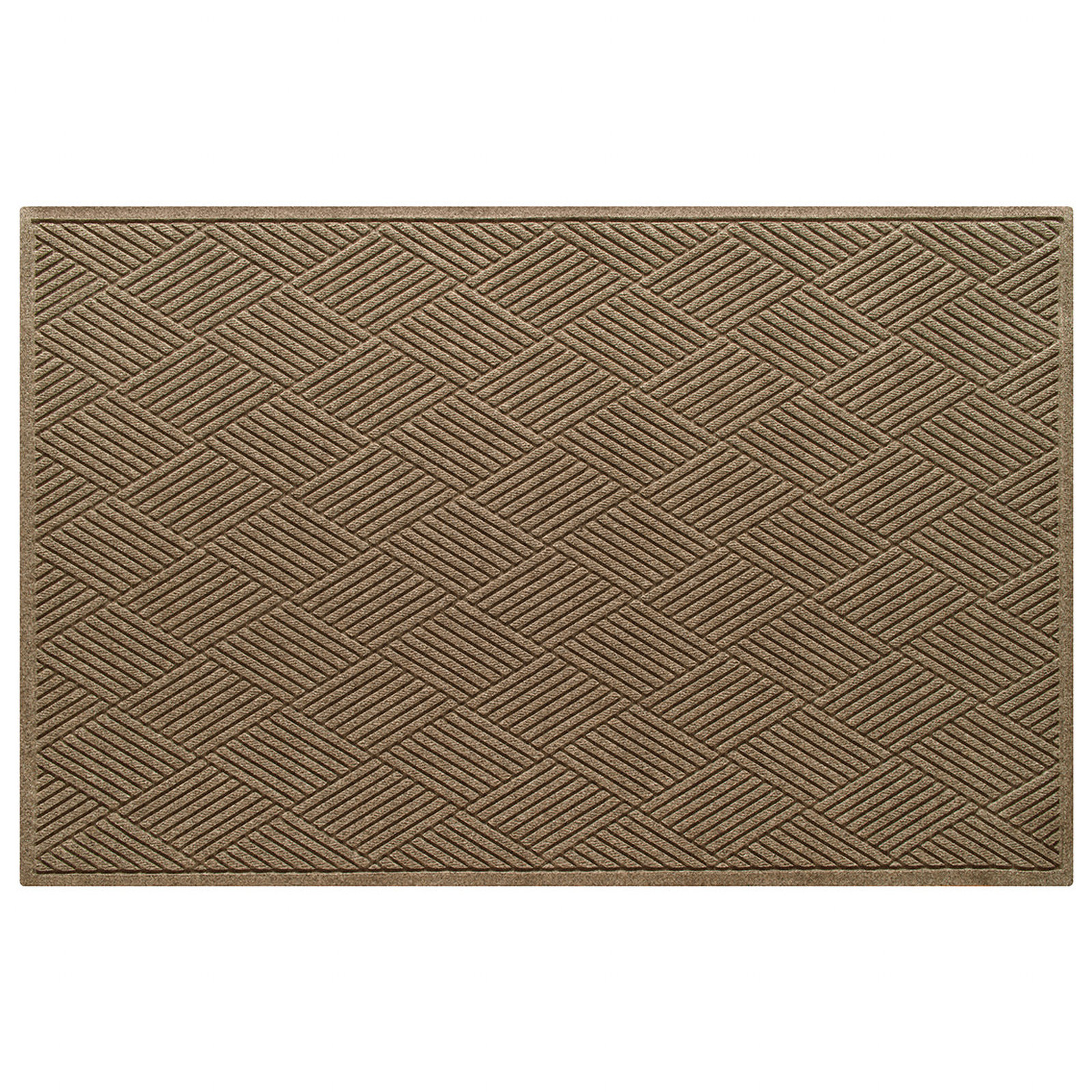 WaterHog Diamonds Non-Slip Doormat, Camel, Rectangle 4' x 6'