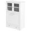 Dog Food Storage Cabinet, Dog Feeding Station with Two Storage Cabinets, 2 Elevated Dog Bowls for Feeding & Watering