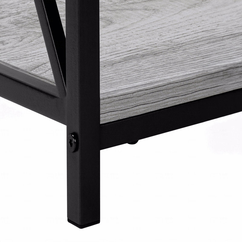 Table d'appoint, table d'appoint, table de bout, table de chevet, lampe, stratifié, métal, contemporain, moderne, Gris, Noir