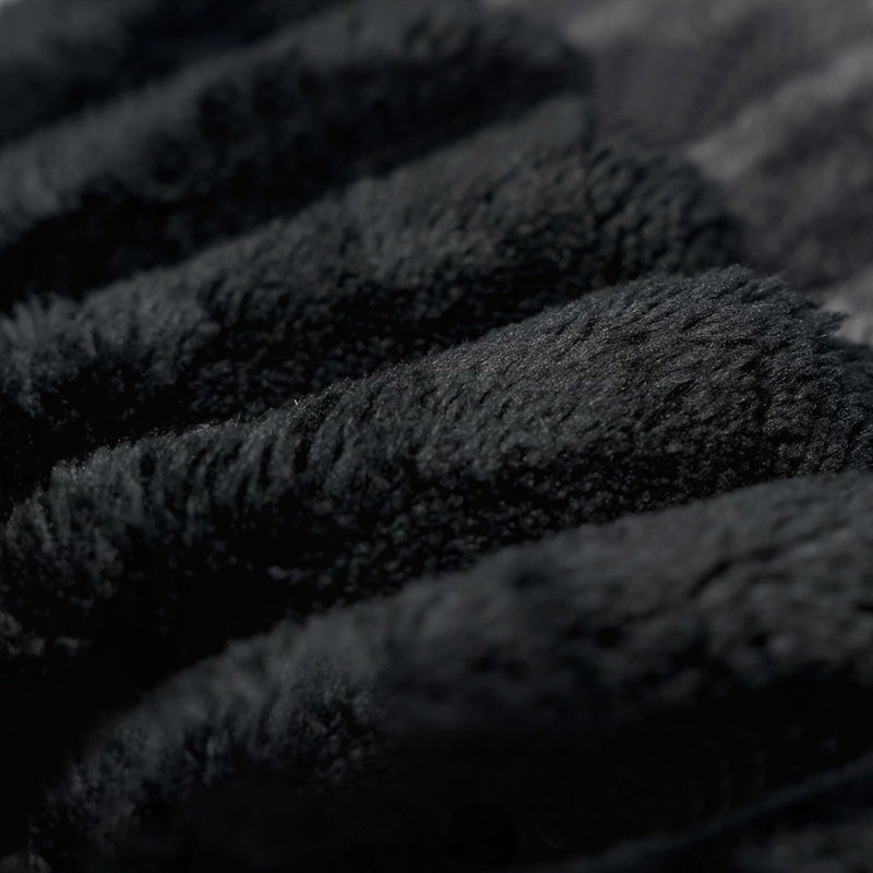 Tissu en velours côtelé désossé, sièges profonds, Noir