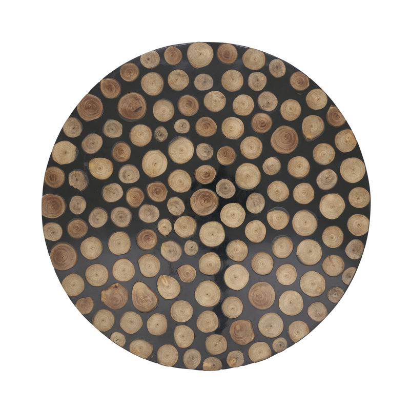 Assiette de présentation en bois et résine Artisan (ensemble de 4)