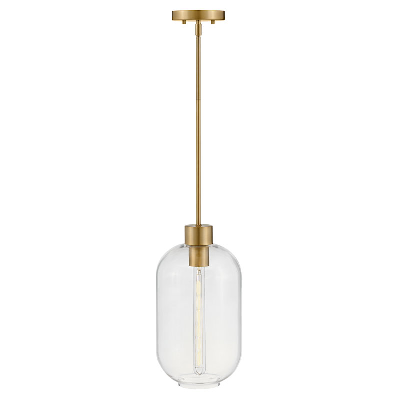 Carlene 1 - Light Cylinder Pendant, Lacquered Brass