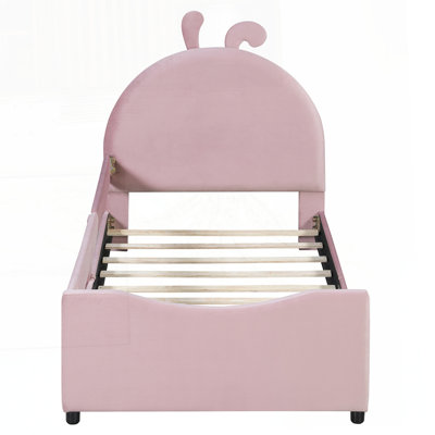 Upholstered Daybed with Rabbit Ear Shaped Headboard
