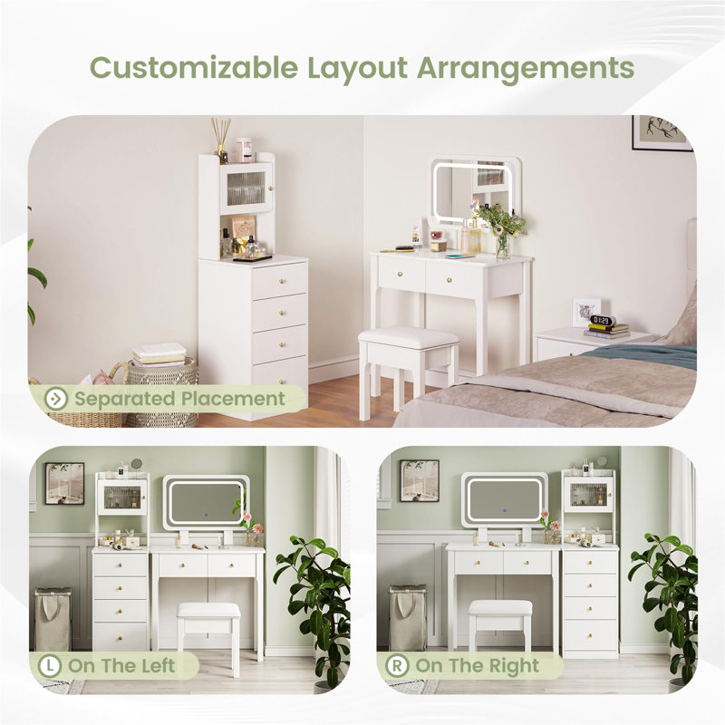 Annaka Dressing Table with Mirror