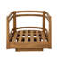 Ensemble de 2 chaises pivotantes d'extérieur en bois d'acacia avec coussins
