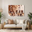 Christmas Hot Cocoa Themes Beige Metal Wall Art