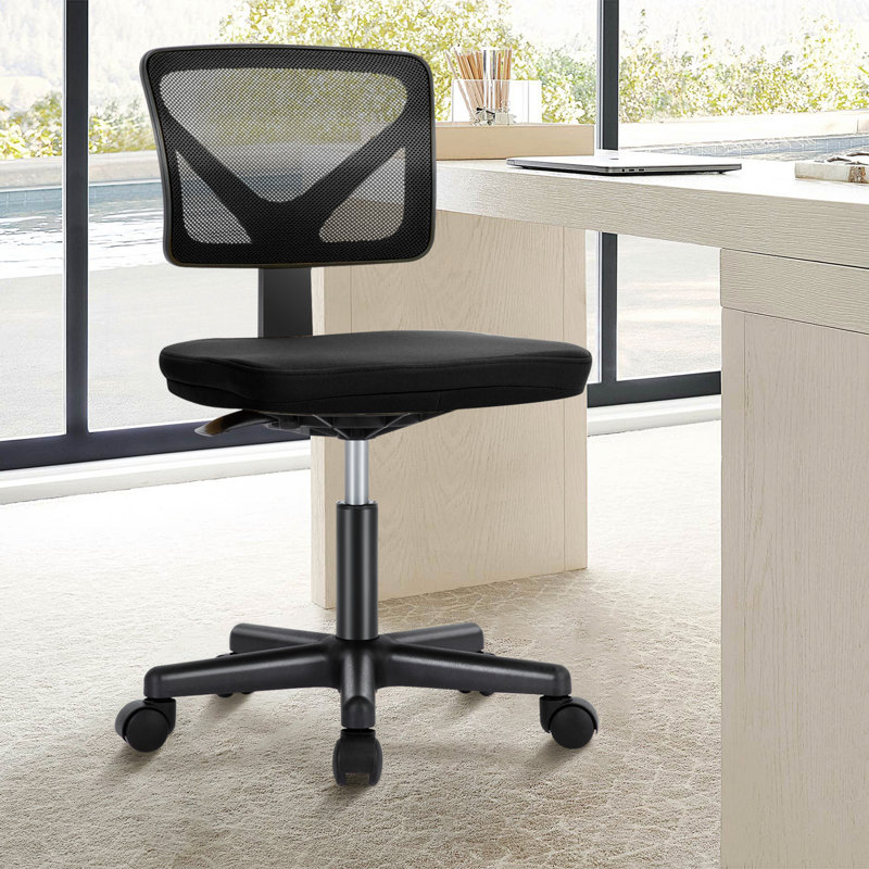 Chaise de bureau en filet Ovidia, Noir