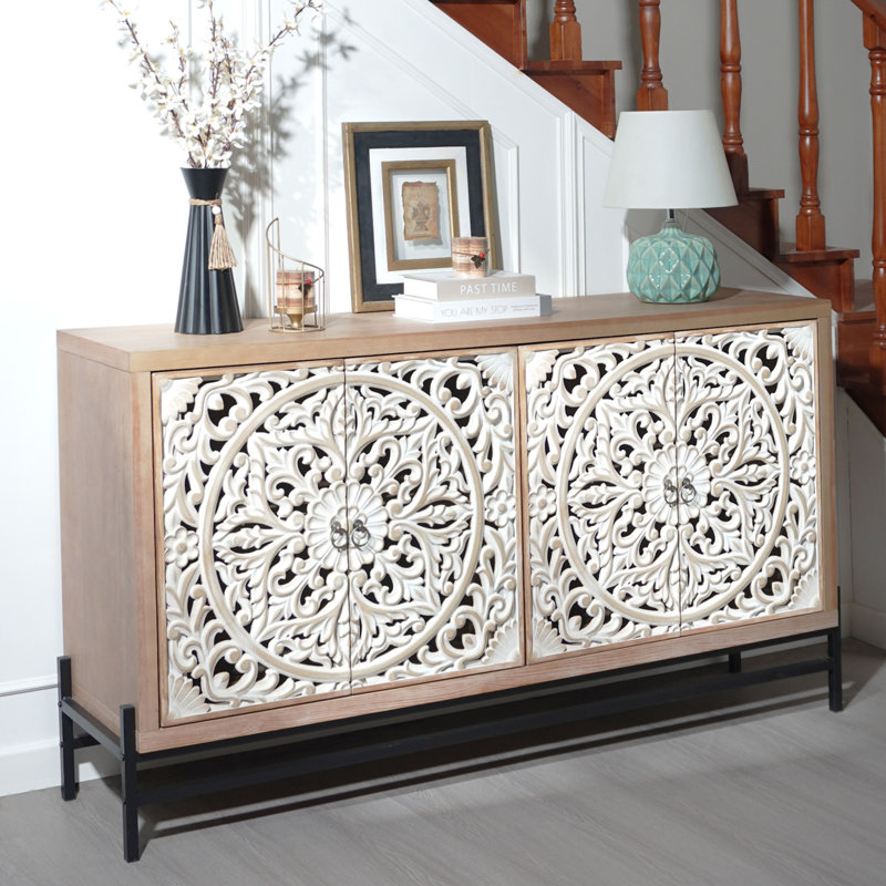 4 Door Wood Cabinet