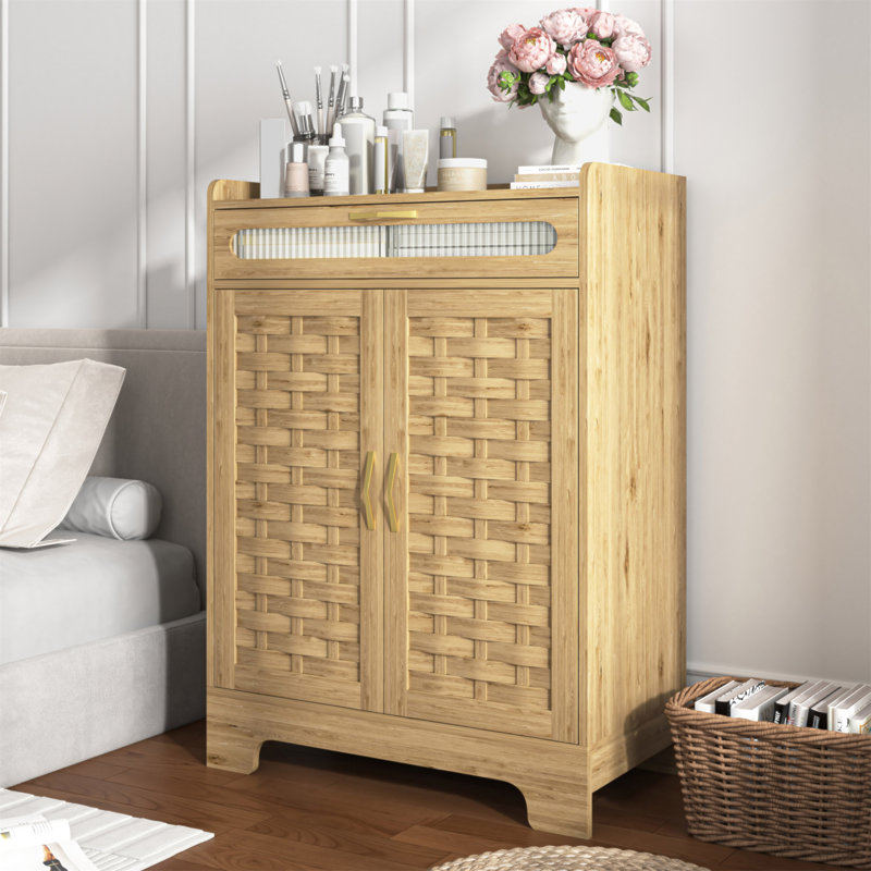 Armoire à café, buffet de style campagnard moderne avec tiroir et tablette réglable, rangement de porte de grange pour plusieurs pièces