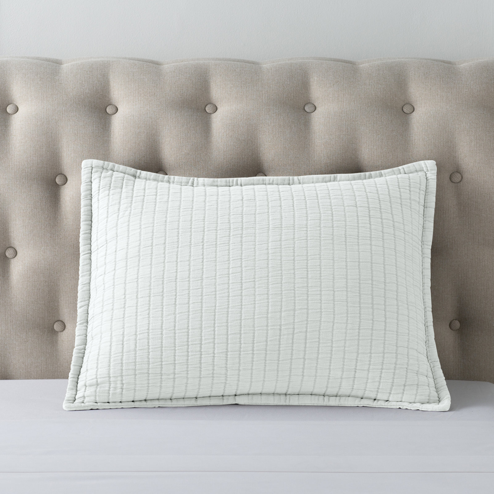 Boyfriend Cotton Shams, Standard, Sky