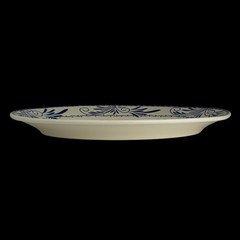 Oval Platter Rolled Edge Blue Mex, 11.38" H x 15.63" L x 11.4" W