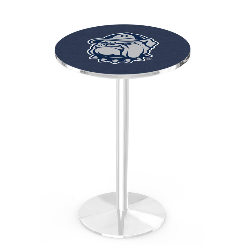 Round Metal Base Dining Table, Chrome, Georgetown University