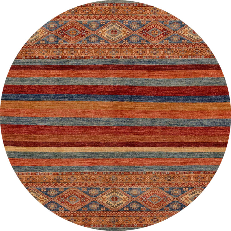 Abstract Indoor Rug, Round 7'