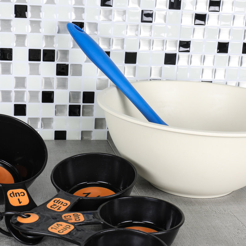 Blue 9-Piece Silicone Kitchen Utensil Set with Stainless Steel Core