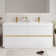 72" Freestanding Double Bathroom Vanity Modern Style Vanity with Integrated Solid Surface Countertop and 2 Sinks, 4 Soft Close Drawers