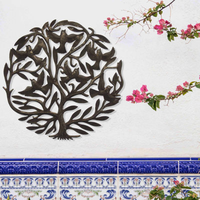 Décoration murale double arbre de vie