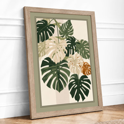 Monstera Study Botanical - Framed Print