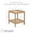 Glass Top End Table with Storage-1853844004