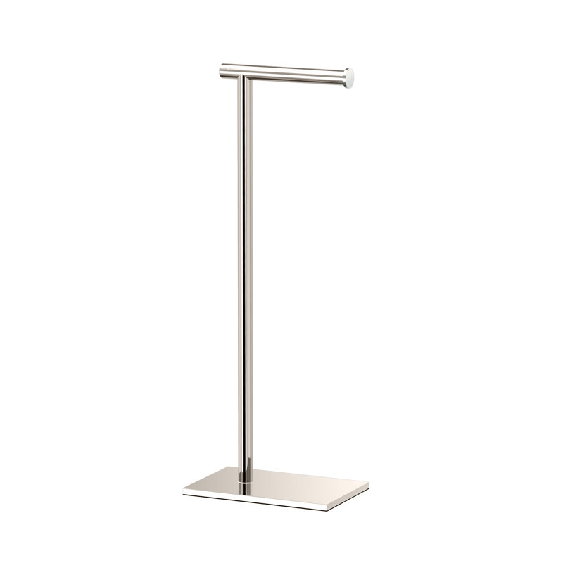 Porte-papier hygiénique sur pied Latitude II, Nickel poli