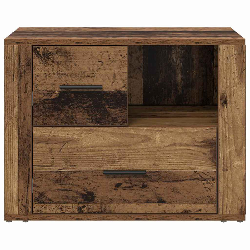 35cm W Manufactured Wood Bedside Table, Old Wood
