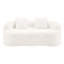 White 2 - Seat Curved With Round Armrest, Ideal For Living Room And Small Areas, No Assembly, Minimalist Design Spring Foam Ergonomic Balance Bedrooms, Comfort-651609007