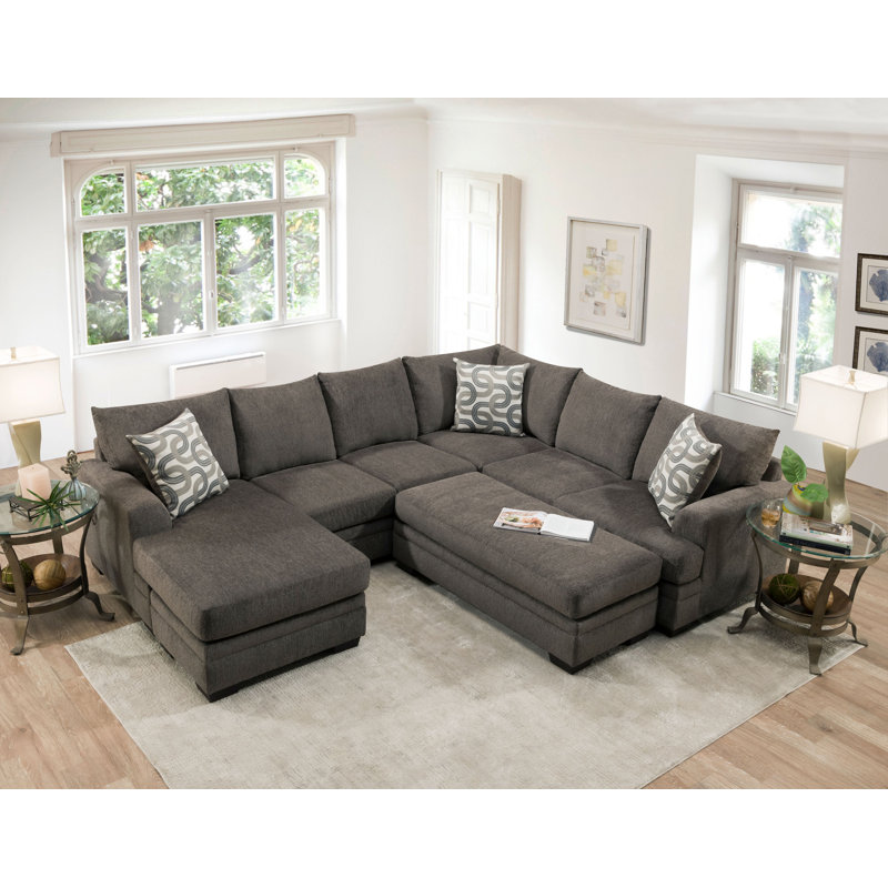 Azjah Upholstered Storage Ottoman, Gray