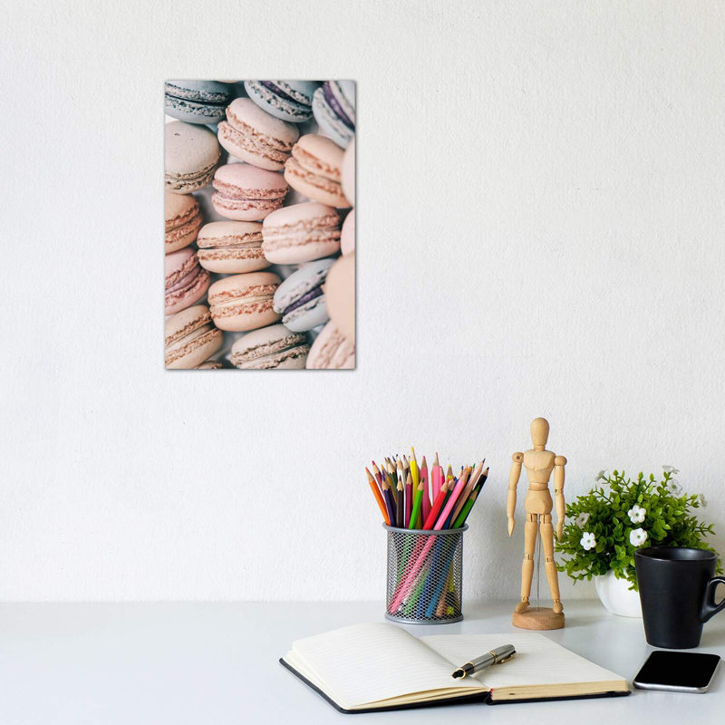 Pastel Macarons - Wrapped Canvas Print, 20.32 cm H x 30.48 cm W