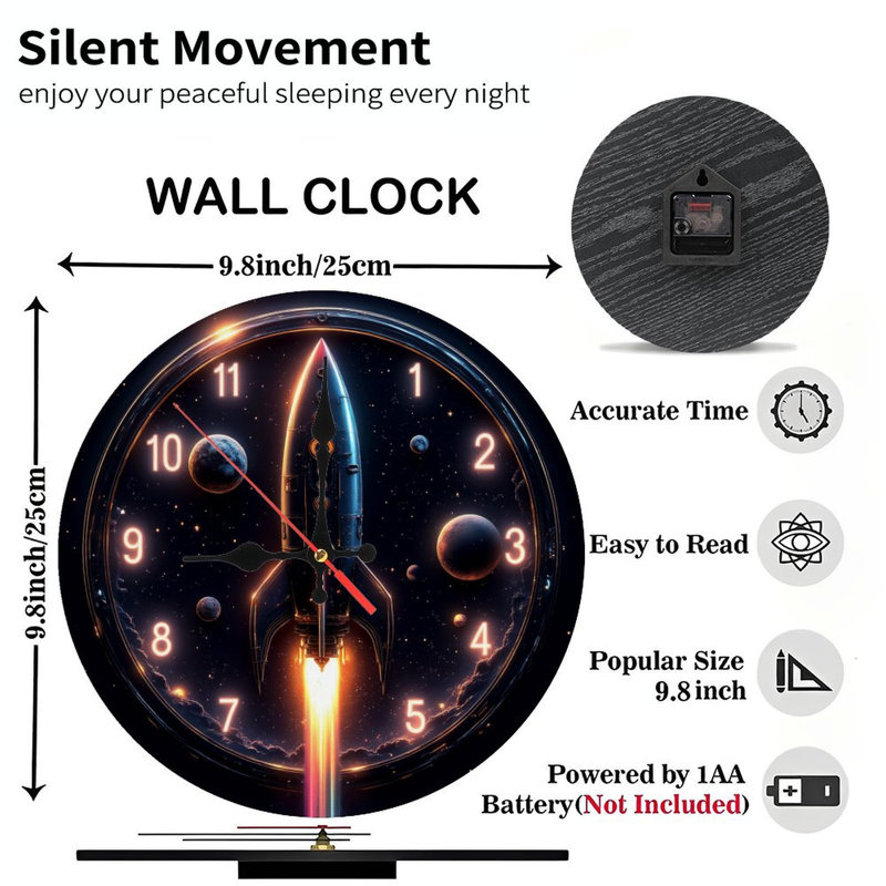 Horloge murale florale