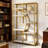 Spacious Etagere, Freestanding Display Shelf, Bookcase With Durable Metal Frame And Abundant Storage