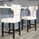 Eccleshall Upholstered Counter Stool with Solid Wood Frame