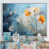 White Floater Framed