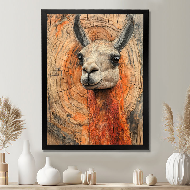 Gillison - animaux, art mural sur toile, H 32 po x l 16 po, Reproduction encadrée d'une seule photo, Black