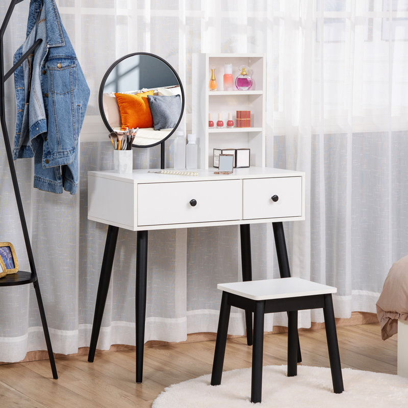 Ensemble coiffeuse avec tabouret Daphie