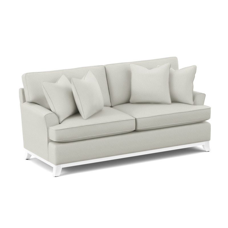 Oaks Way Sofa, Frost White Finish, White Performance Fabric; 0851-94