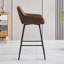 Rossa 67cm Vintage Suede Bar Stool with Arm-282582245-276208712