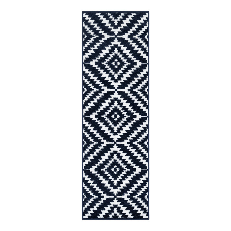 Tapis d'extérieur Sabrina Soto Zigzag, Tapis de couloir 2 pi x 6 pi 1 po