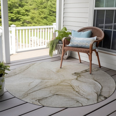 Alfonzo Washable Abstract Indoor / Outdoor Rug