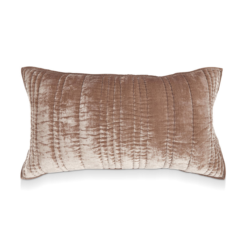 Seville Woven Pick Stitch Velvet Fabric Sham, Desert Taupe, King