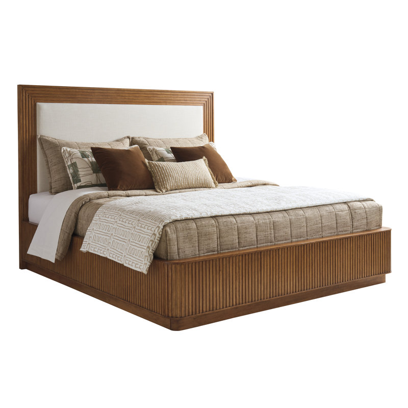 La Costa Upholstered Bed, Brown/White/Ivory, King