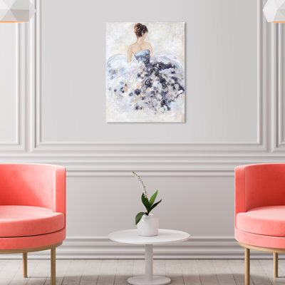 «Splashs for Tonight», reproduction d'art moderne sur toile à motif floral pour fille