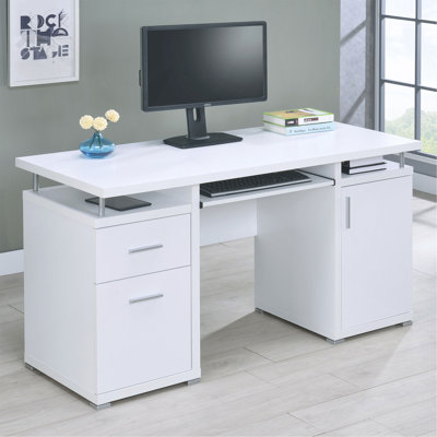 Computer Desk With 2 Drawers And Cabinet