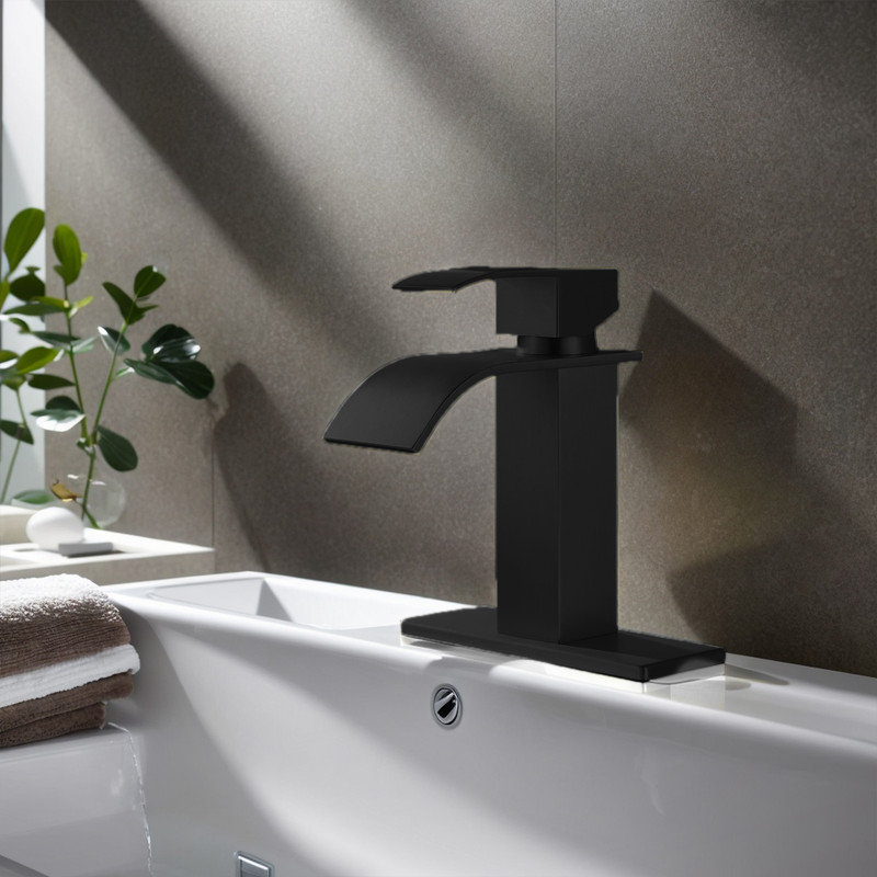 Single-handle Bathroom Faucet, Matte Black