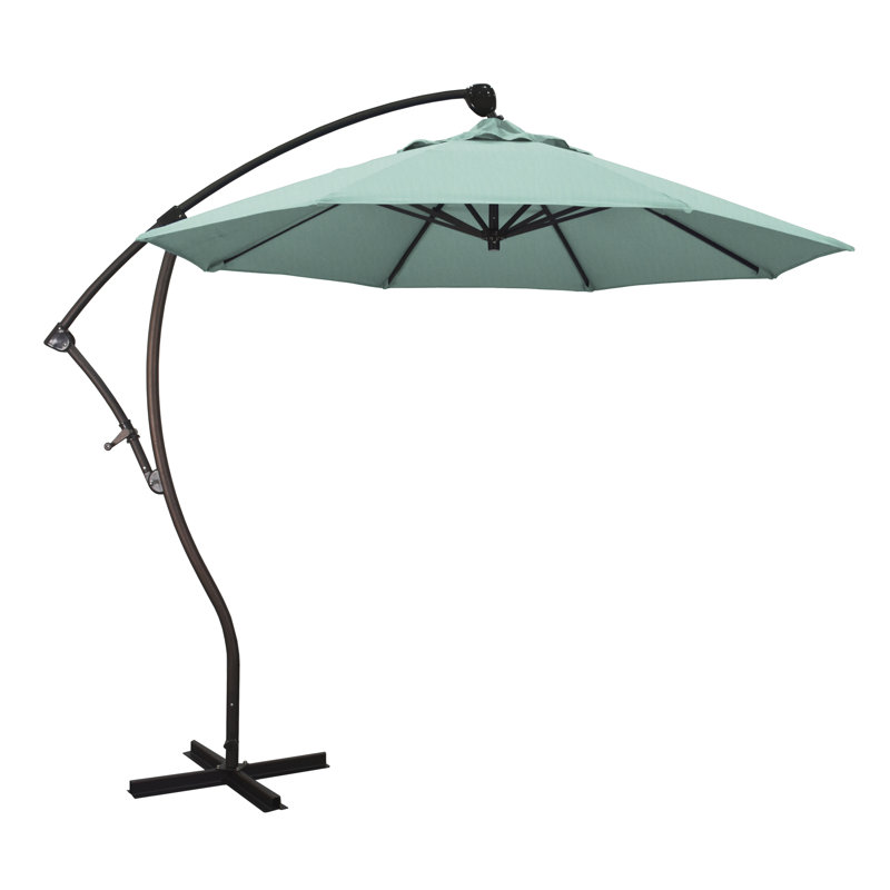 Parasol en porte-à-faux 9' Welwyn, Tissage uni Sunbrella® palette brume