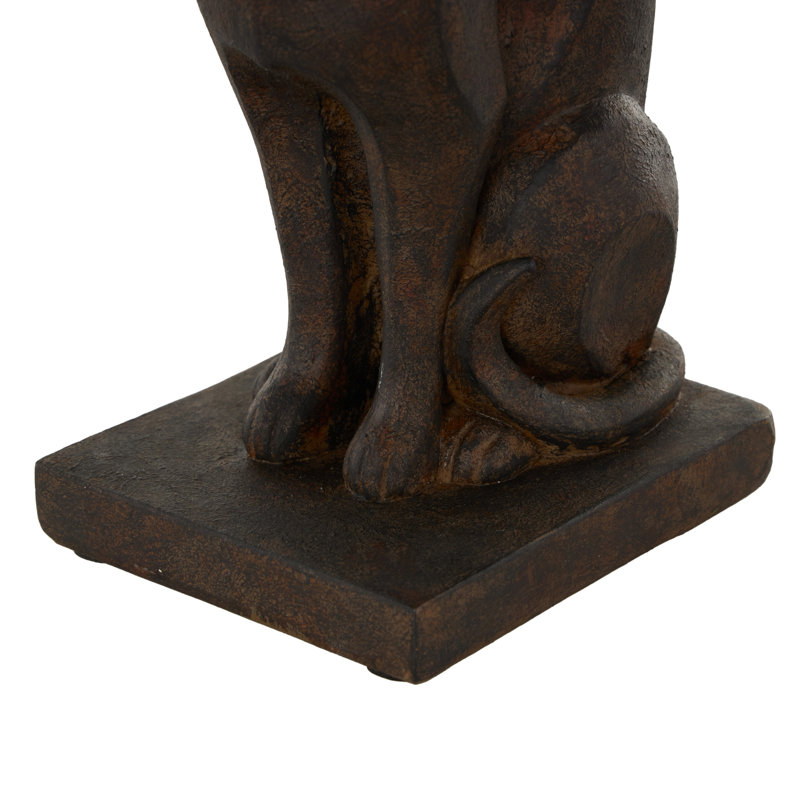 Cole And Grey Resin Frowning Cat Decorative Bookends With Copper Accents