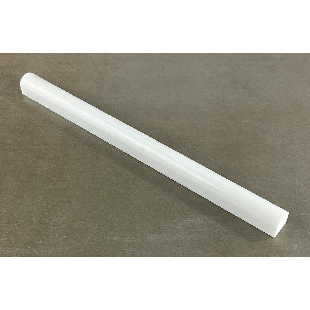 12" x 0.75" Polished Marble Pencil Liner Tile Trim (Set of 12) ES Stone 