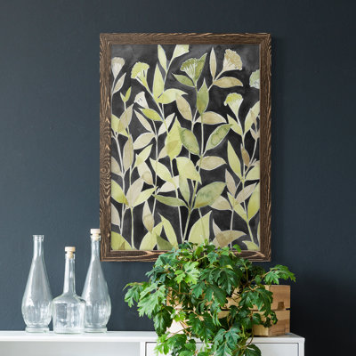 «Ink Blooming Night II», peinture sur toile encadrée